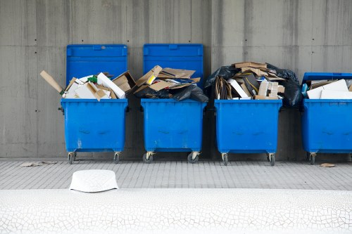 Construction site in Bermondsey with waste removal services