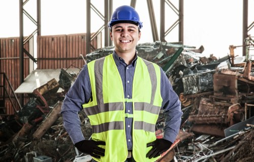 Recycling process at a Bermondsey waste facility